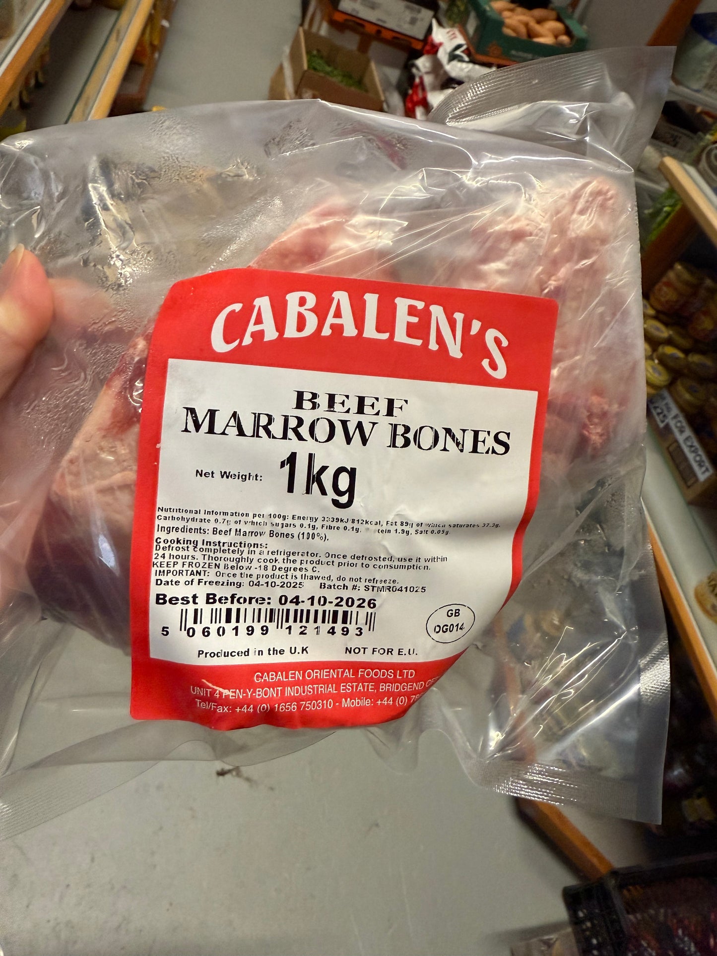 CABALEN Beef Bone Marrow 1kg