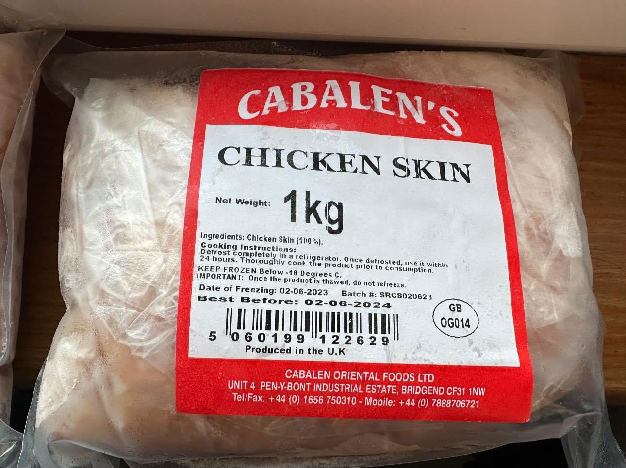 Cabalen Chicken Skin 1kg