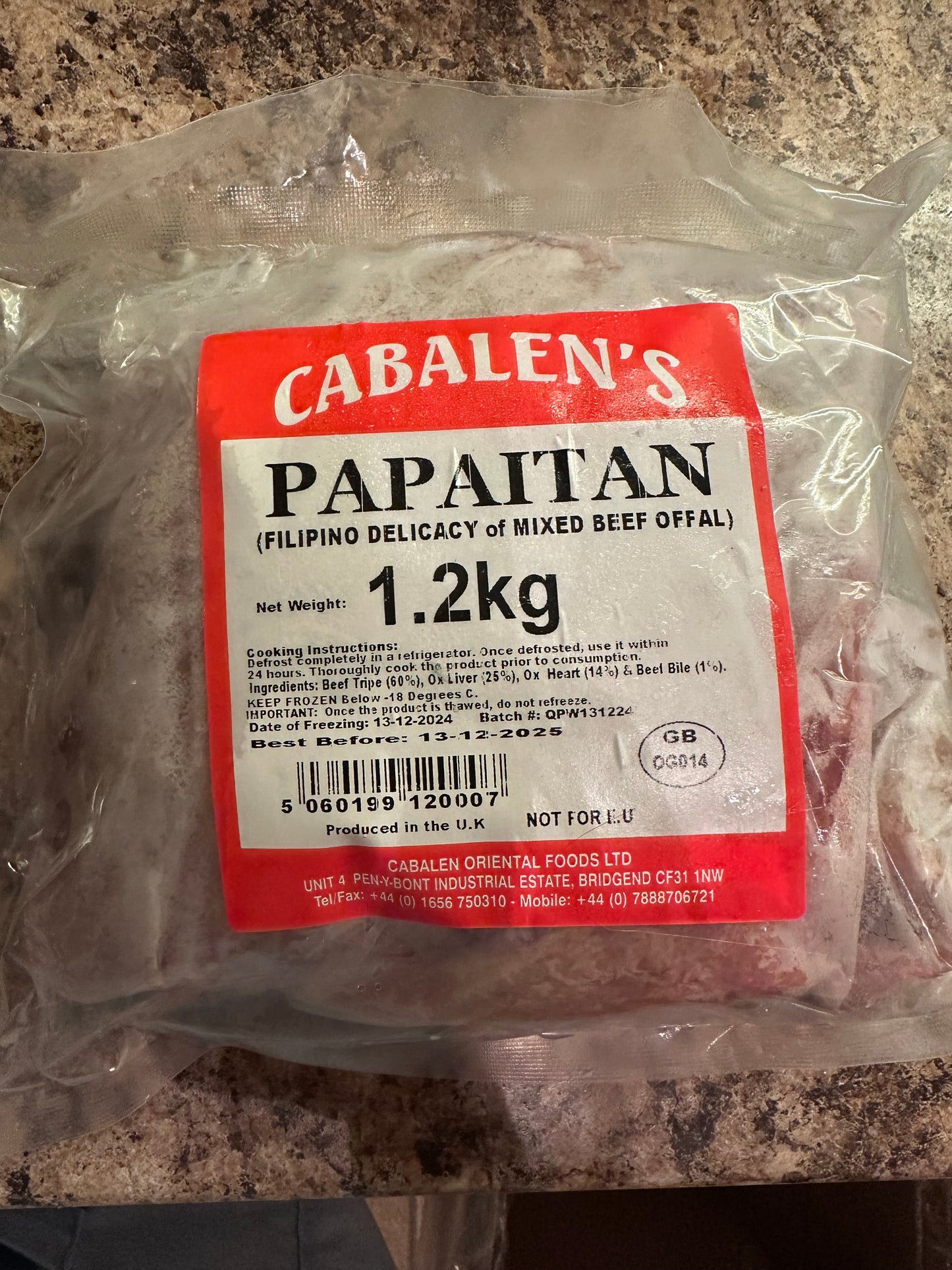 Cabalen Papaitan 1.2kgs