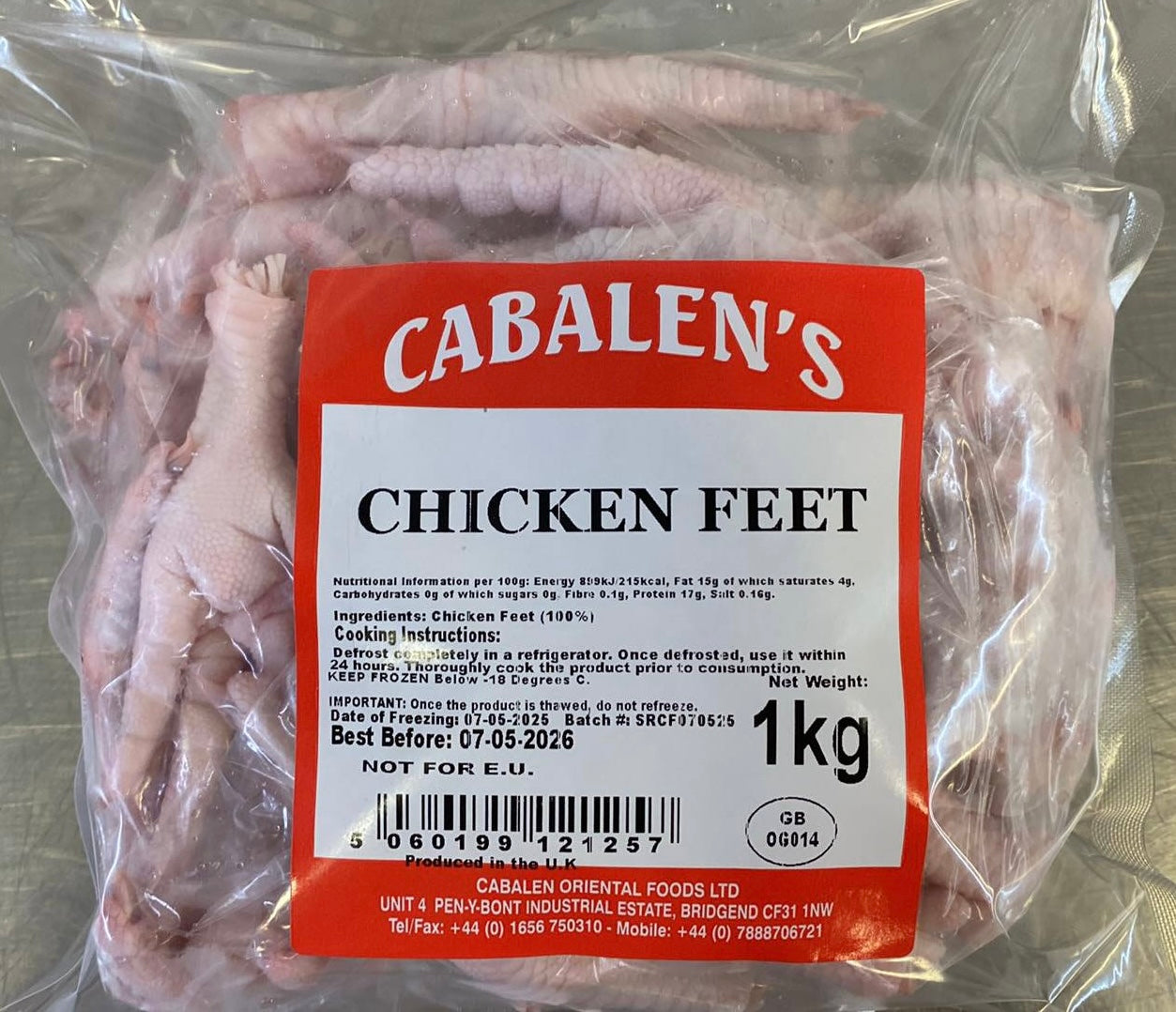 Cabalen Chicken Feet 1kg