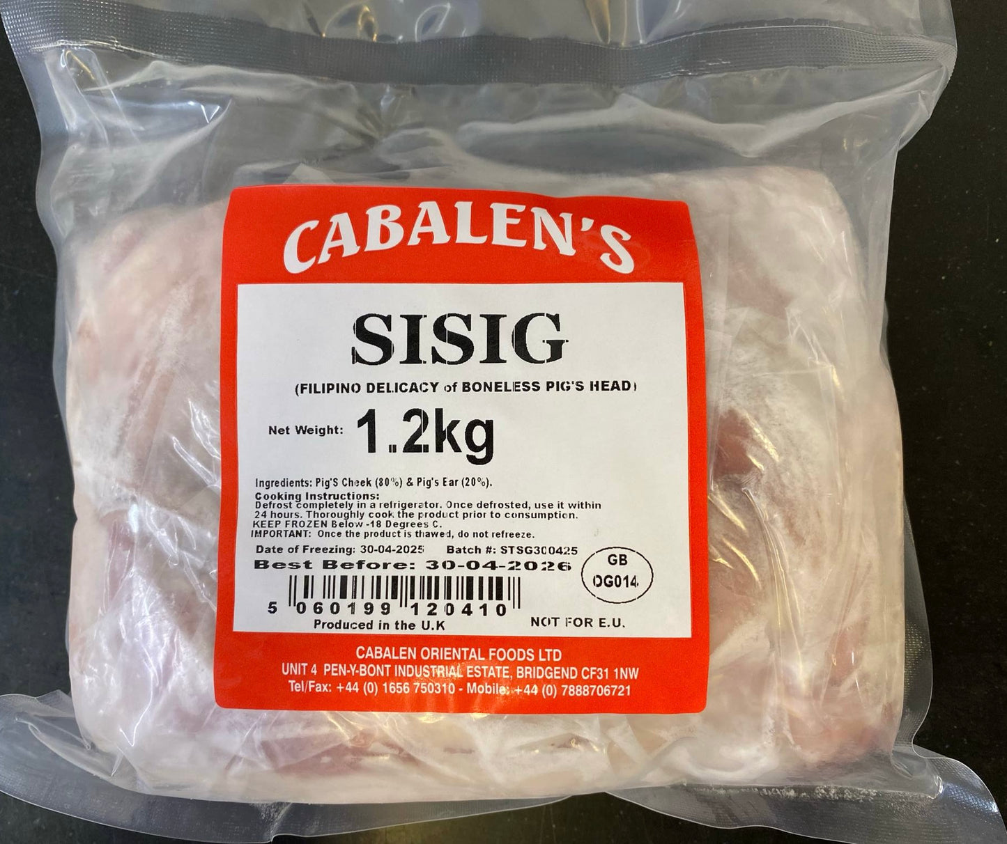 Cabalen sisig 1.2kgs