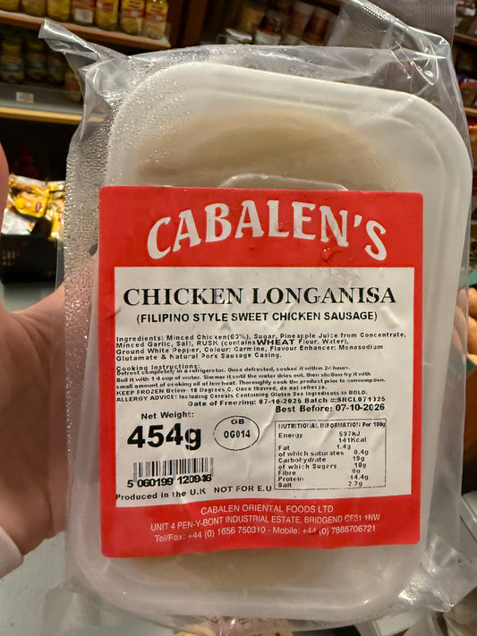 Cabalen Chicken Longganisa 454g